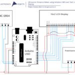 Ultrasonic Range Finder using Arduino UNO, HC-SR04 Ultrasonic Sensor and 16×2 LCD Display