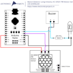 Motion Detector using Arduino, HC-SR501 PIR Motion Sensor, LED and Buzzer