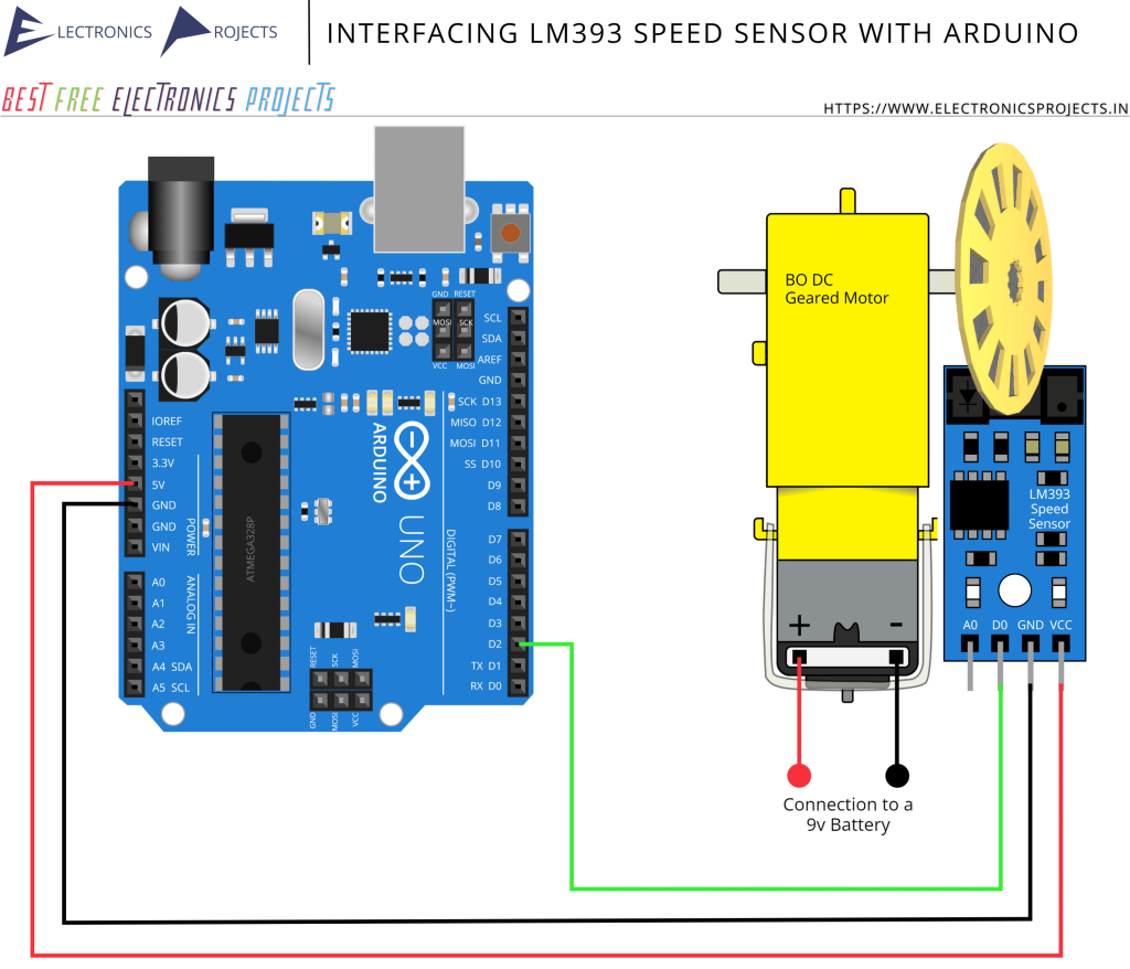 Interfacing LM393 Speed Sensor with Arduino - Electronics Projects